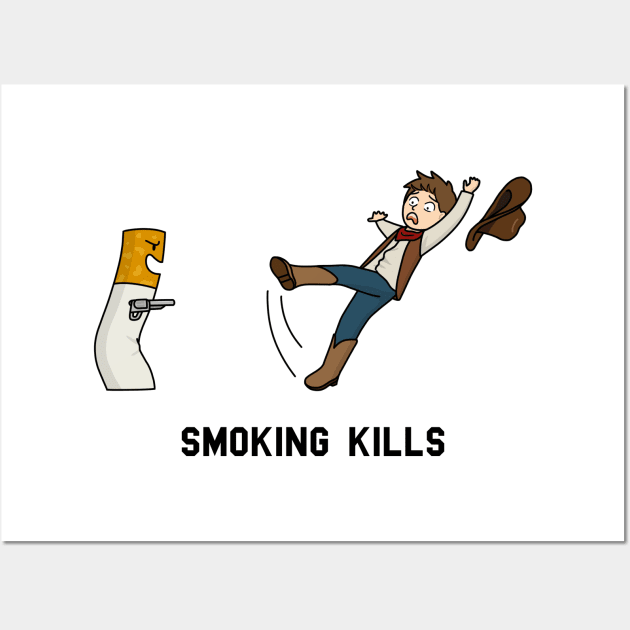 smoking kills cartoon Wall Art by ballooonfish